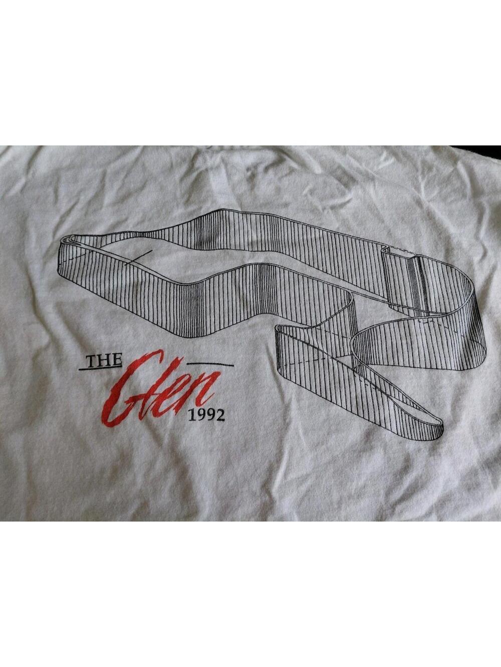 Vtg Watkins Glen Racetrack T Shirt White Large Single Stitch
